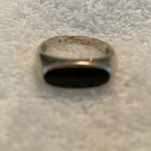 Sterling and Onyx Ring Size 7